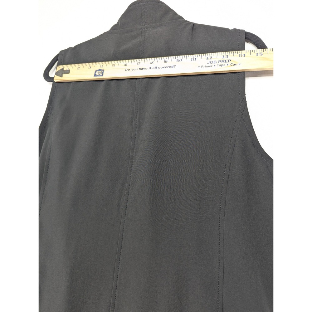 Chico's Zenergy Black Full Zip Mock Neck Vest Womens Size 2 L 12/14 Activewear - Picture 6 of 6